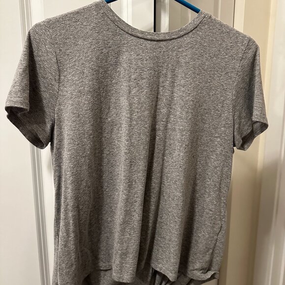 Madewell Grey Knot Back Short Sleeve Tee - Picture 4 of 5